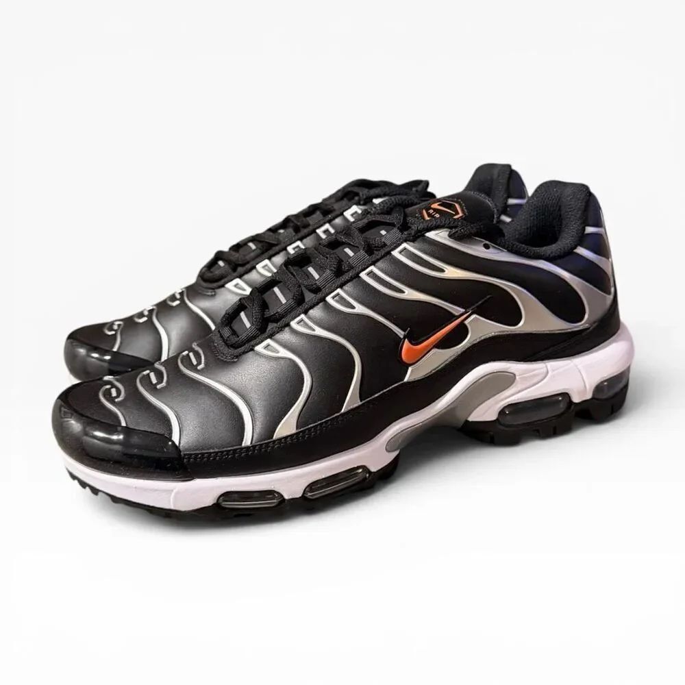Nike Air Max Plus G Golf Black Metallic Silver Total Orange size 9.5 FZ4150-002